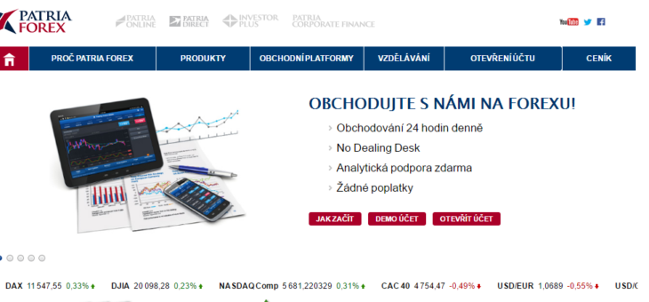 Patria Forex , kdysi brokerský top v ČR